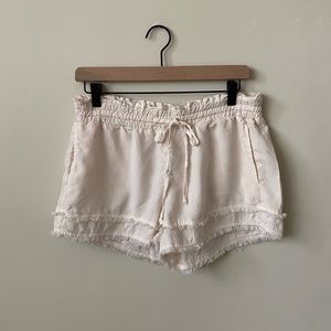 Smocked Waist Drawstring Shorts